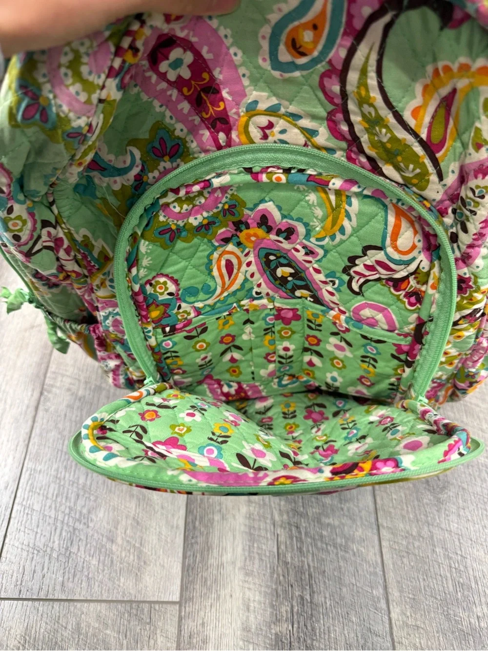 Vera Bradley Teal Paisley Bookbag‎